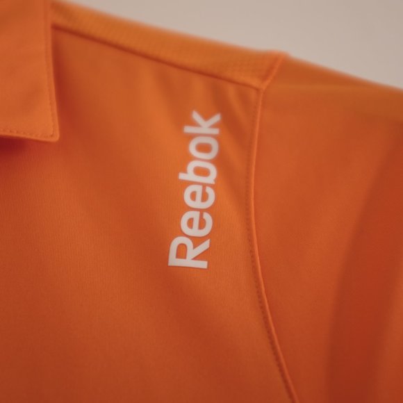 Reebok orange playdry short sleeves polo shirt S - Picture 3 of 7